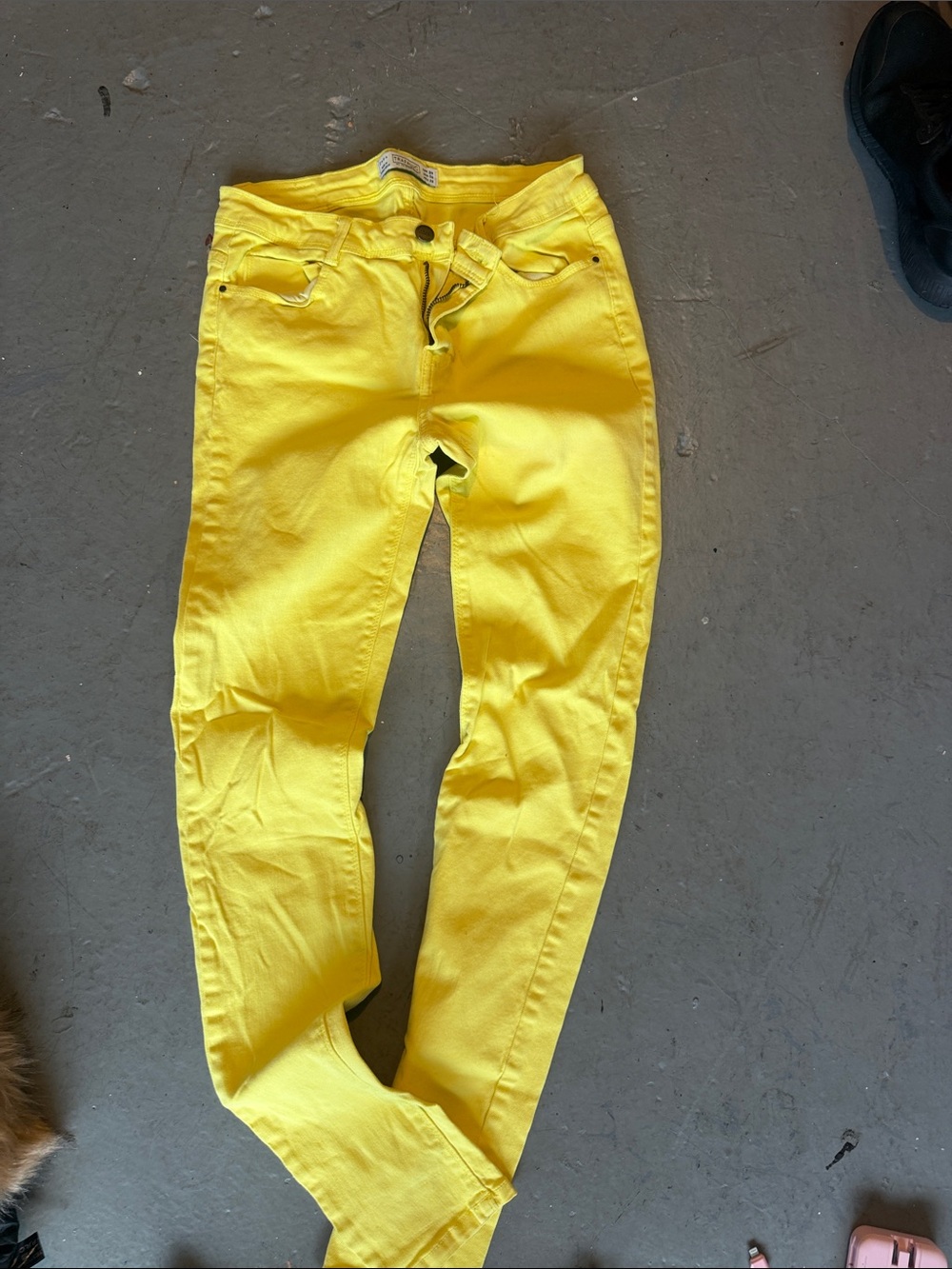 Zara Bright Yellow Women's Jeans